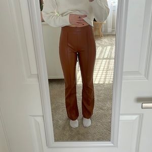 Faux leather pants